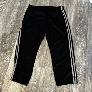 Men's Black Jogger Sweatpants with Reflective Side Stripes